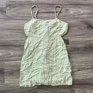 Kendall and Kylie green and white plaid dress